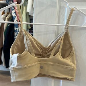 Size 4 lulu lemon light yellow sports bra